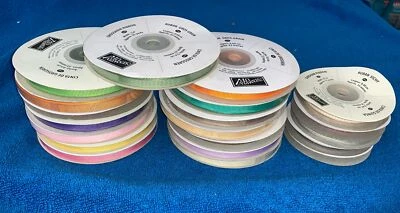 Stampin' Up Grosgrain Ribbon 1/4"  Lot of 15 AND 5 Rolls 3/16 Gingham - Image 1 of 4