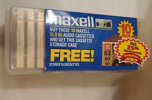 10er-Pack Maxell XLII-90 Kassettenbänder mit versiegelter Aufbewahrungsbox. - Bild 1 von 7