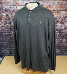 Polo Ralph Lauren Classic Fit Polo Shirt Flesh Pony Long Sleeve Mens XL RECENT - Picture 1 of 9