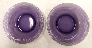 Set of 2 Pyrex Corning Corelle Festiva Amethyst 7 .5" Soup Cereal Bowls Swirl - Picture 1 of 6