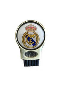 LIMPIADOR GRUVE REAL MADRID FC Y MARCADOR DE PELOTA DE GOLF. CEPILLO DE LIMPIEZA RANURA - Imagen 1 de 1