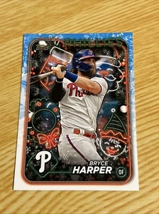 2024 Topps Holiday #H179 Bryce Harper Philadelphia Phillies - Picture 1 of 2
