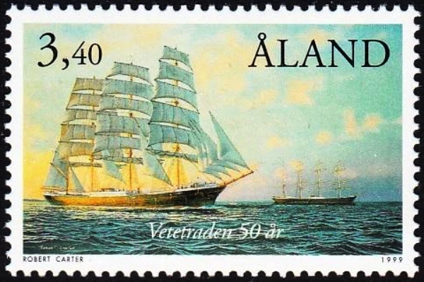 ALAND Is. Velero Grain Race edición MNH 1999 #156 Mi 155 Foto 1 de 1