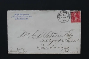 UNITED STATES 1895 Cover canceled JOHNSTOWN.PA. - Picture 1 of 2