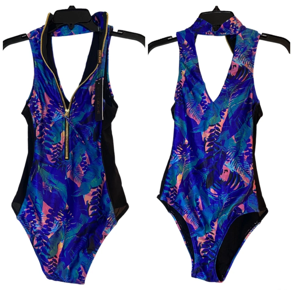 Traje de baño de una pieza We Are Handsome para mujer con cuello tóxico tropical talla pequeña Foto 1 de 4