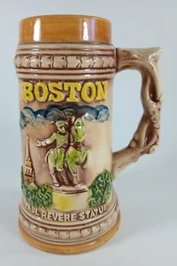 Estatua vintage de Boston Paul Revere, Casa de Estado, recuerdo de piedra de la constitución del USS - Imagen 1 de 9