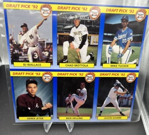 Derek Jeter Rookie RC 1992 Front Row Uncut 6 Card Factory Sheet PROMO Yankees - Picture 1 of 4
