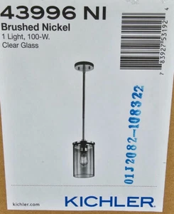 Kichler 43489BKSLV Annata Einzelleuchte 6" breit Mini-Pendelleuchte - schwarz - Bild 1 von 2