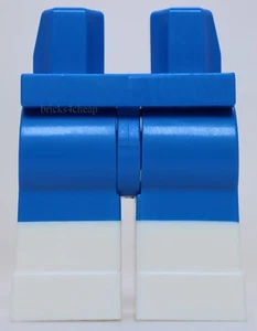 Lego Blue Hips and Legs with Molded White Lower Legs Boots Pattern - Picture 1 of 1