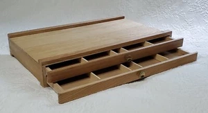Caja de almacenamiento de madera para artista Weber de 2 cajones para pastel, lápiz de colores, carbón - Imagen 1 de 10