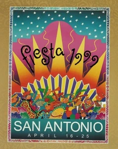 SAN ANTONIO FIESTA 1999 POSTER 24 X 36 Inches Looks beautiful - Picture 1 of 3