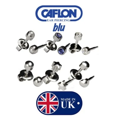 CAFLON SET 6 PAIRS STAINLESS STEEL 4MM EARRINGS EAR PIERCING STUD HYPOALLERGENIC - Image 1 of 4