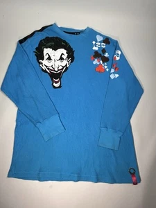 Vintage DC Comics L29 Thermal Long Sleeve Joker Pop Art, Blue, Unisex 3XL - Picture 1 of 11