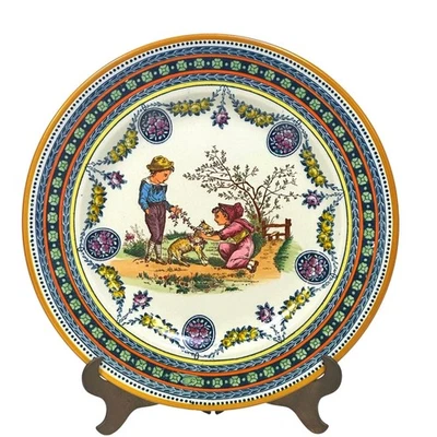 Antique 19th Century Wedgwood Etruria 'Garland' Kate Greenaway 10.25" Plate - Image 1 of 4