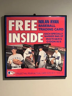 Nolan Ryan Signed Framed Original Mothers Cookies Advertisement COA GOLDIN - Image 1 of 4