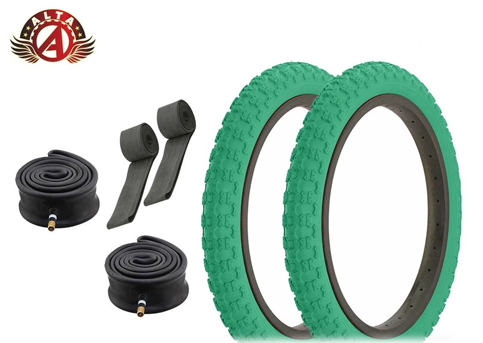 ALTA BICICLETA ALAMBRE ABALORIO 16x2.125 VERDE COMP III BMX BANDA DE RODADURA TUBOS Y TIRAS DE ALTA RESISTENCIA Foto 1 de 1