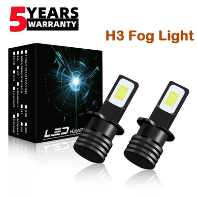 Par de bombillas LED antiniebla blanco brillante para Hyundai Accent 1995-1999 H3 Foto 1 de 4