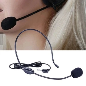 Portable Headset Microphone Head-mounted Speech Headset Mic Wired Microphone - Afbeelding 1 van 12