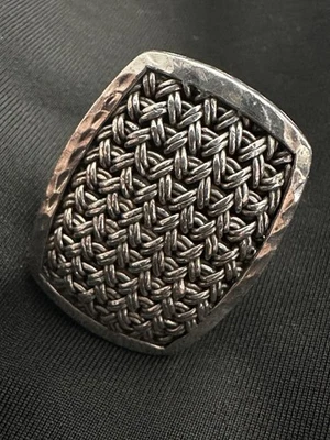 Lois Hill Sterling Silver Basket Weave Scroll Ring Intricate Design Women Size 8 - Image 1 of 4