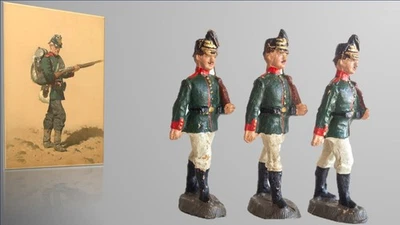 Poco común 1915 juego de 3 Elastolin escala 10cm cazadores alemanes Primera Guerra Mundial Foto 1 de 4