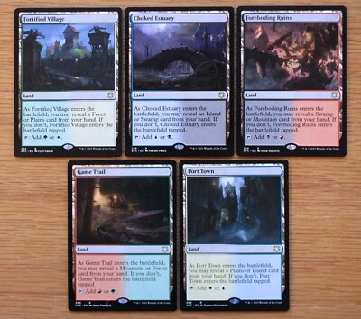 Set of 5 Rare Dual Reveal Lands *NM* Magic MTG Commander Deck Building EDH - Image 1 of 2