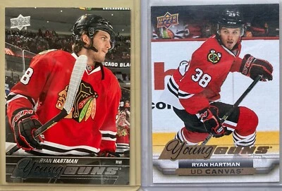 2 Ryan Hartman 2015-16 UD Chicago Blackhawks Young Guns Canvas Rookie Cards Wild - Image 1 of 3
