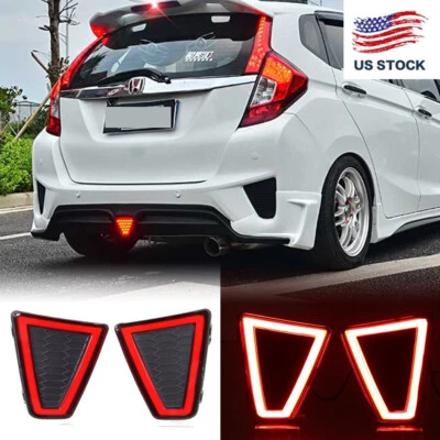 Parachoques trasero LED luz de freno #A para Honda Fit Jazz 2014 2015 2016 2017 Foto 1 de 4