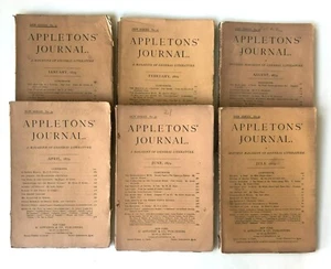 1879 Appletons’ Journal Lot of 6 Monthly Magazine of General Literature Antique - Imagen 1 de 8