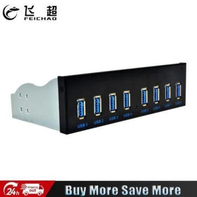 ITHOO 5,25"-Optisches Laufwerk Frontpanel HUB Dual Core 19PIN auf 8 USB3.0-Ports - Bild 1 von 4