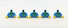 5 LEGO TORSOS SWEATSHIRT BLUE MINIFIGURES BOY GIRL