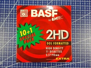 10+1 BASF Diskette Floppy Disk 3,5 2 HD Formateados - Imagen 1 de 2