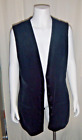 Harris Wallace Black Velvet Long Button Front Vest Needs Repair Womans Size 6