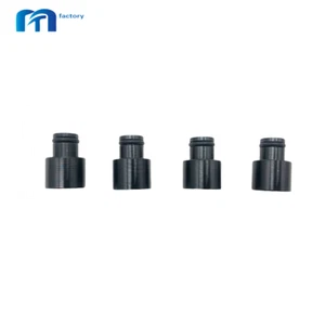 4pcs Racing Fuel Injector Top Hats Adapters RDX Injectors to B16 B18 D16Z Black - Picture 1 of 4