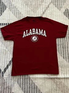 Alabama Crimson Tide Russell Adult Mens Large L Short Sleeve T-Shirt Red - Picture 1 of 6