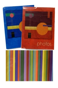 Kenro Inca Pocket Albums - 6x4 or 7x5 - Red, Blue or Stripe - Picture 1 of 4