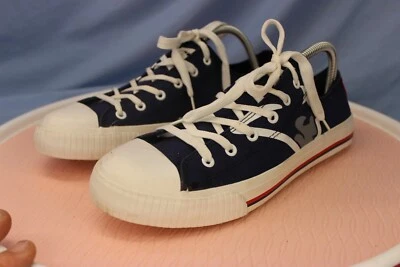 NUEVO Zapatos de Lona England Patriots Parte Superior Baja Logo Grande Talla 9 FOCO Foto 1 de 4