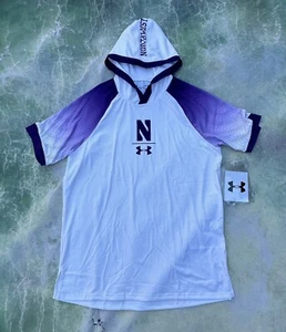 Under Armour NCAA Northwestern Hooded Basketball Shirt Size L. - Picture 1 of 4