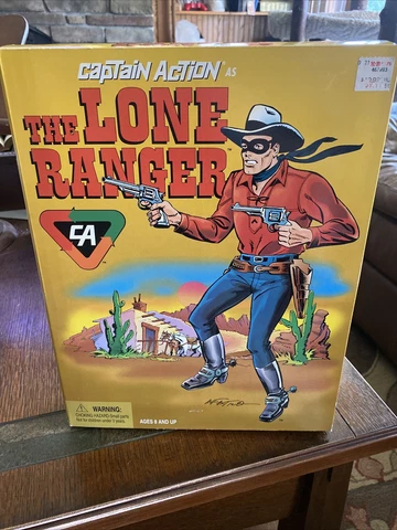 LONE RANGER Captain Action Vintage Figure New In Box Cover