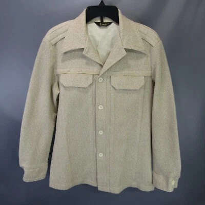 Vintage Lee Western Rancher Disco Shirt Men's Size M/L Heather Tan 70s USA Made - Image 1 of 4