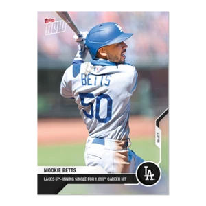 Mookie Betts 2020 Topps Now #166 recoge el éxito número 1.000 de su carrera - Imagen 1 de 2