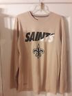 New Orleans Saints Nike Dri Fit Long Sleve Shirt Sz M Game Issue Worn Used