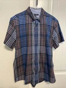 Tommy Hilfiger Shirt Mens Large Short Sleeve Button Down - Picture 1 of 10