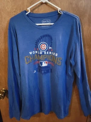 Chicago Cubs 2016 World Series Champions Long Sleeve Shirt 2XL - Image 1 of 3