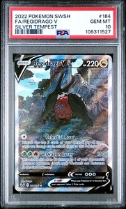 PSA 10 REGIDRAGO V 184/195 FULL ART SILVER TEMPEST POKEMON 😍 - Bild 1 von 2
