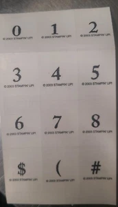 Stampin Up CLASSIC ALPHABET NUMBERS Rubber Stamp Set of 12 - Bild 1 von 3