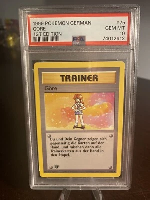 Base Set 1st Edition Lass Trainer PSA 10 1999 Gore German75/102 Pokemon Card - Image 1 of 4