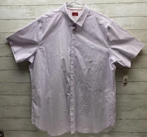 Camisa Para Hombres Alfani Manga Corta Abotonada XXL Calce Ajustado Elastizada Opaca Violeta Púrpura - Imagen 1 de 19
