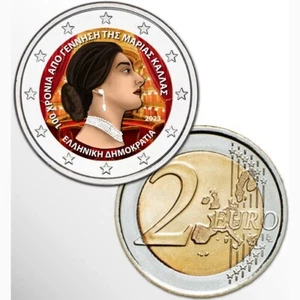 2€ EURO COLORATO GRECIA 2023 - MARIA CALLAS - SUBITO DISPONIBILE!!!! - Imagen 1 de 1