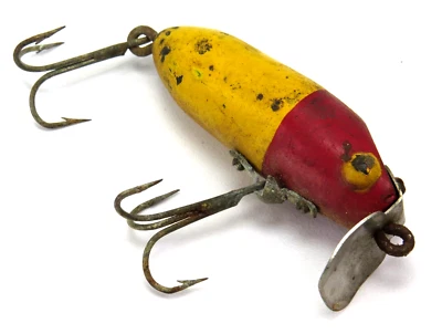 Señuelo de pesca Rinehart Jinx vintage de plástico Crankbait, cabeza roja - Leer Foto 1 de 4