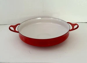Vintage MCM DANSK Designs France IHQ Kobenstyle Paella Pan Red 10" Very Clean - Picture 1 of 6